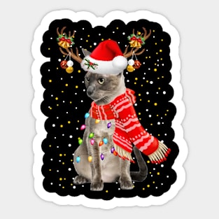 Tonkinese Cat Christmas Sticker